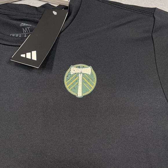 Portland Timbers Shirt Womens Medium Black 2024 Pregame Tee Back Graphic Classic - Picture 3 of 12